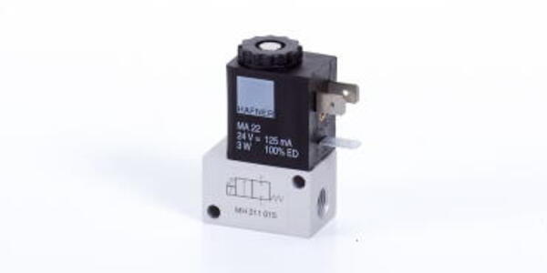 Direct actuated in-line valves